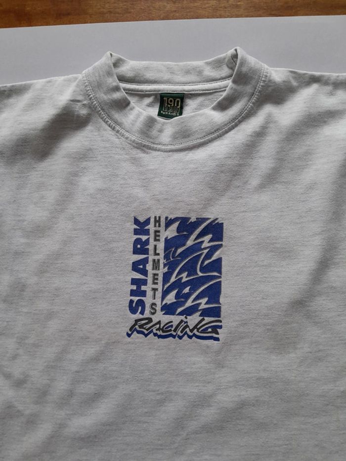 Tee shirt moto vintage shark helmets racing - photo numéro 2