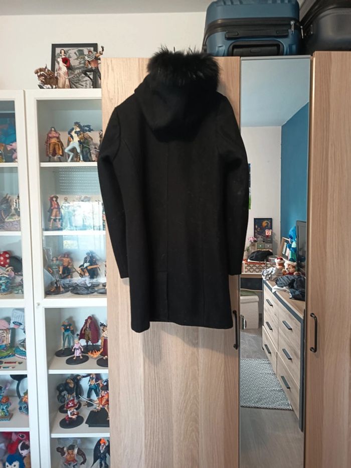Manteau noir avec fourrure Karl Marc John - Taille S 36 - photo numéro 7
