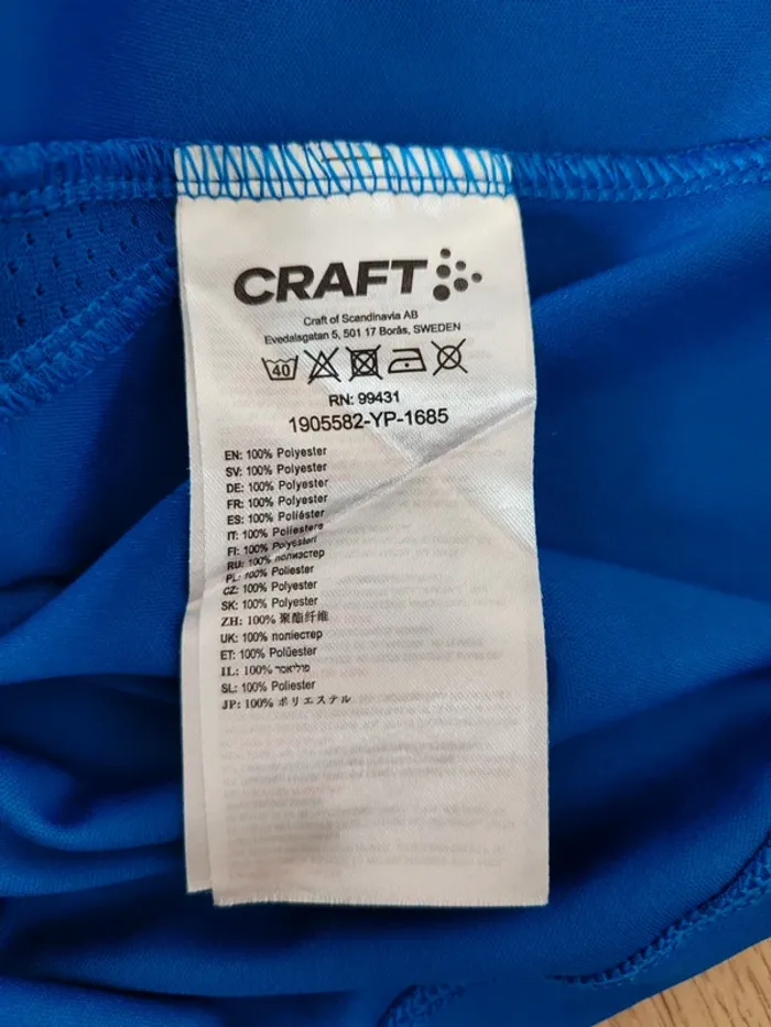 T-shirt de sport CRAFT bleu - photo numéro 4