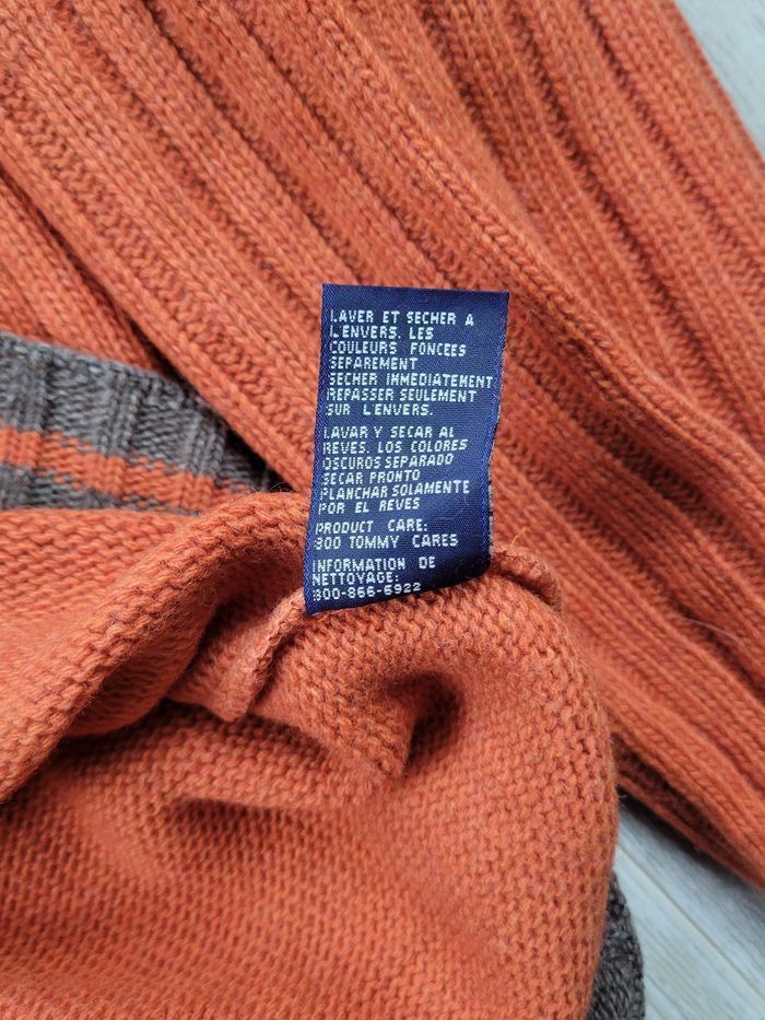 Pull / sweat zippé Tommy Hilfiger Denim laine – XL – vintage - photo numéro 9