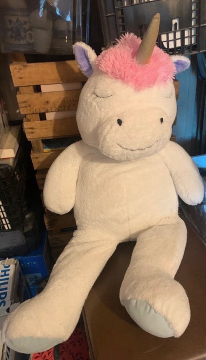 Peluche géante licorne