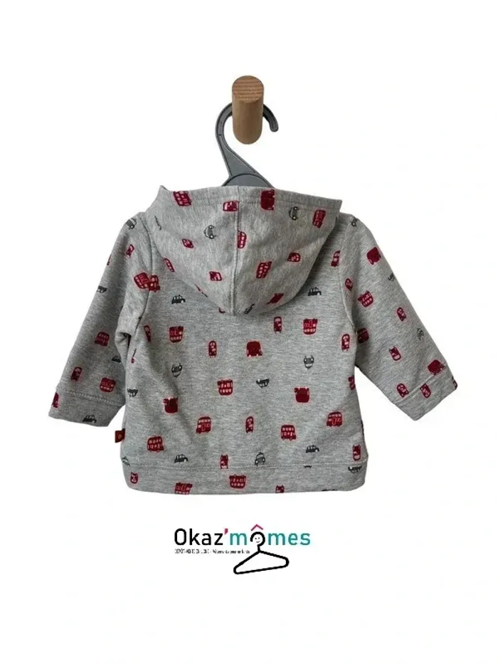 LOT T-shirt manches longues + veste à capuche - Absorba 9 mois (71cm) - photo numéro 3