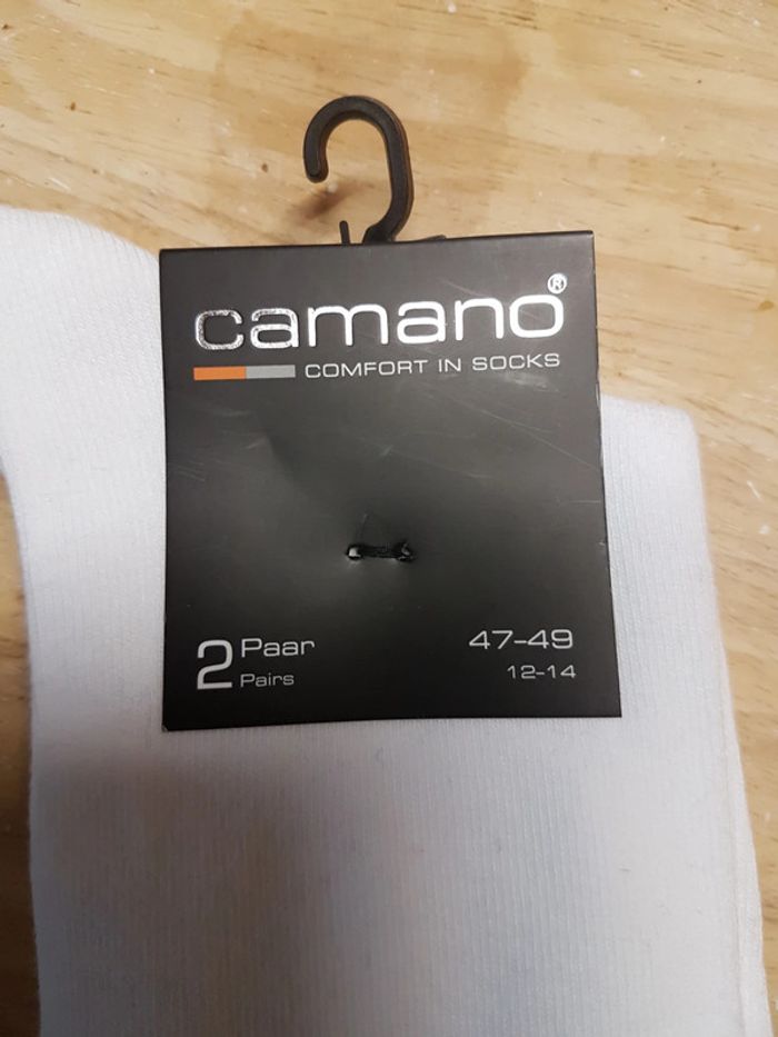 Chaussettes camano  47-49 blanches - photo numéro 2