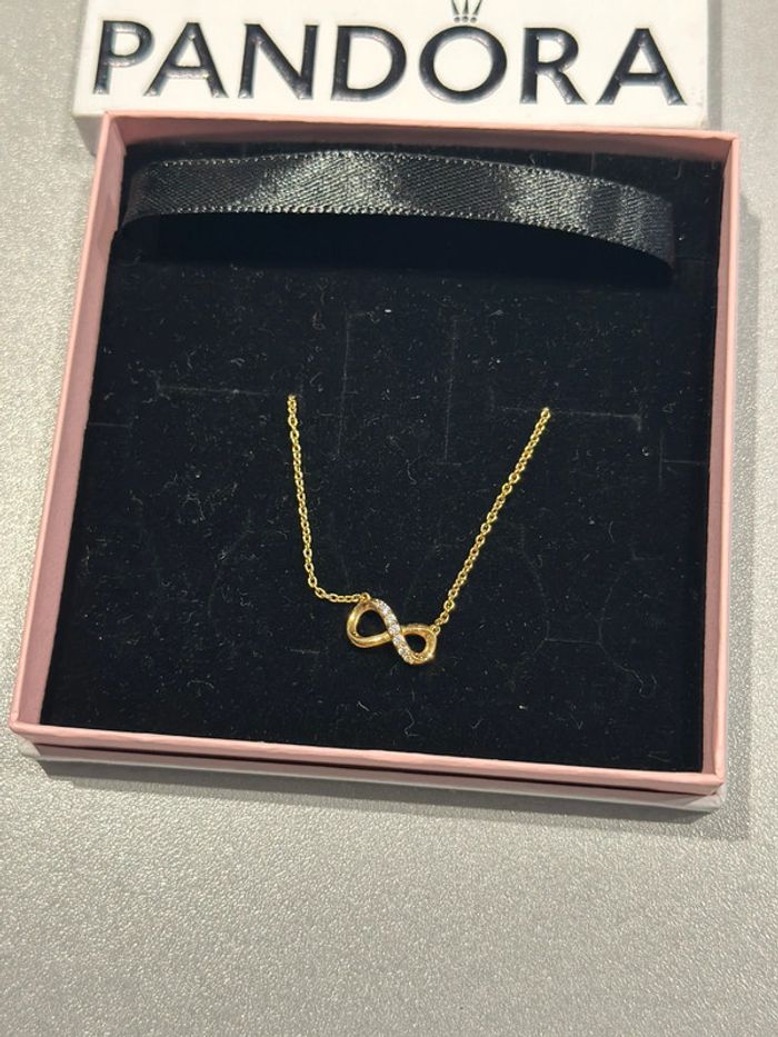 Collier infini scintillant métal doré - photo numéro 2