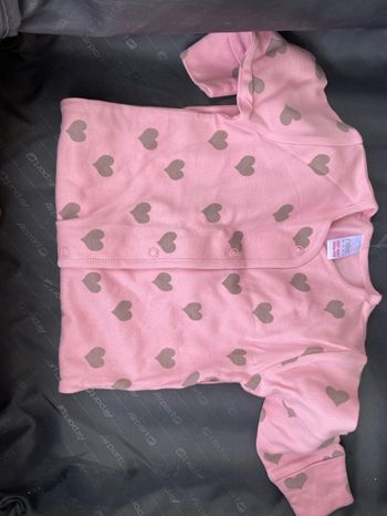 Pyjama rose en coton 3 - 6 mois