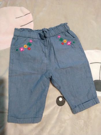 Pantalon en toile effet jean