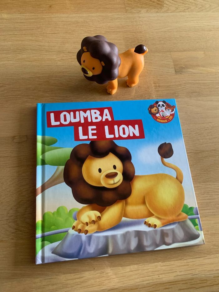 Livre et figurine Loumba le lion