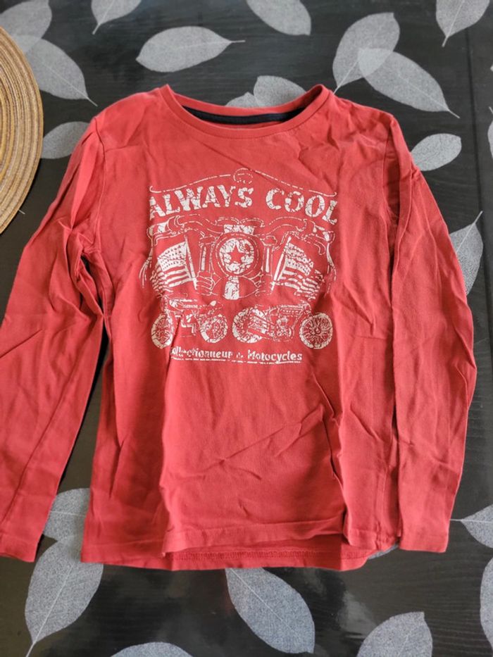 Lot de 5 tee-shirts manches longues garçon 8 ans multicolores - photo numéro 3