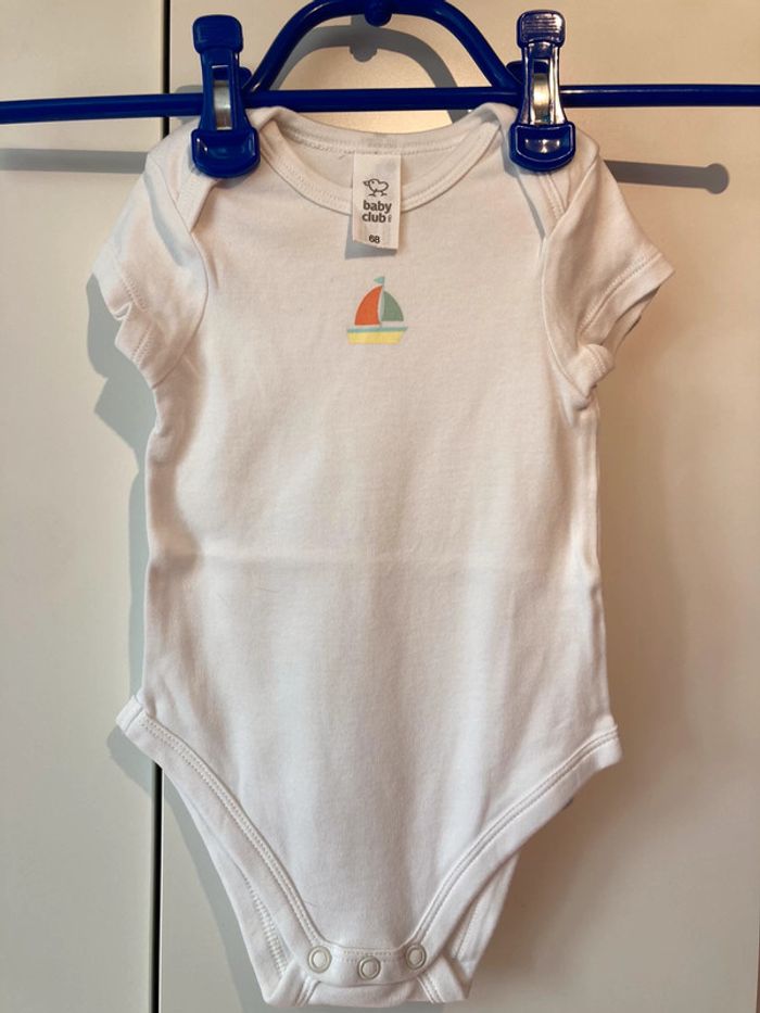 Lot de 6 bodies niches courtes taille 68 - photo numéro 4