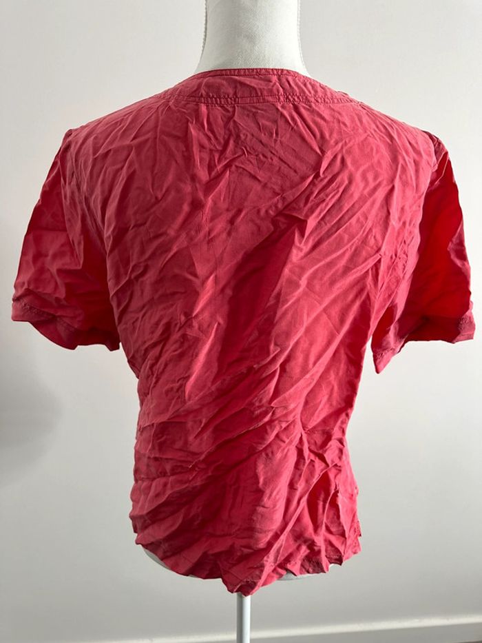 Blouse rose en soie C&A T38 - photo numéro 5