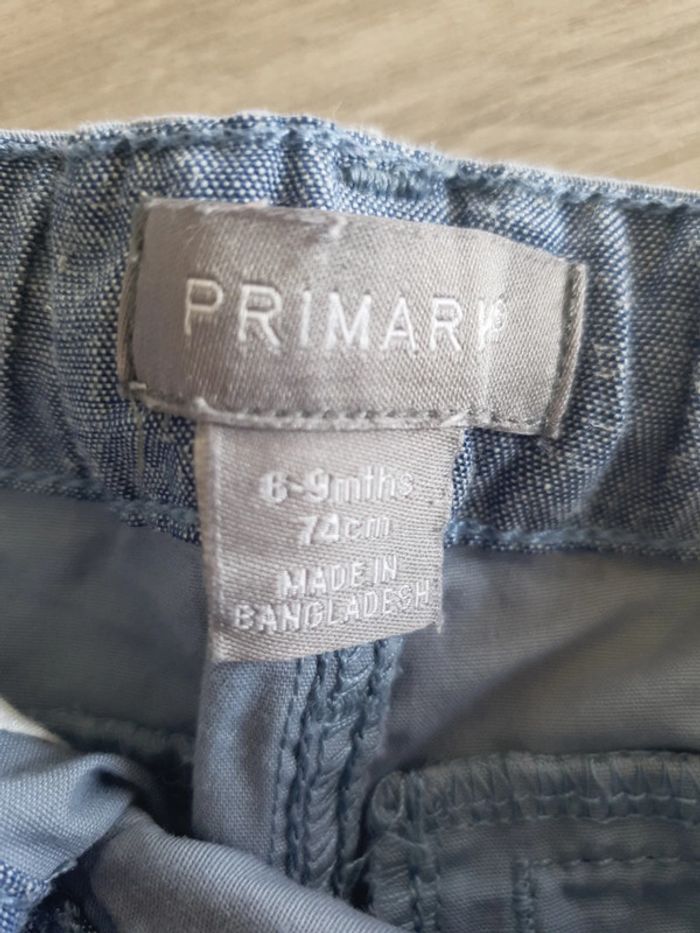 Pantalon bleu ciel 6-9mois - photo numéro 3