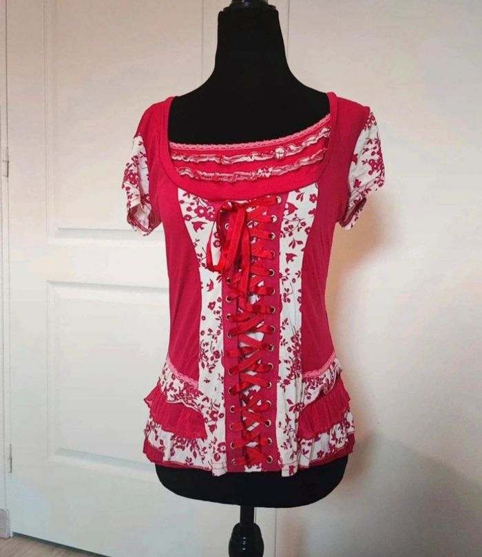 T shirt rose taille unique - photo numéro 2