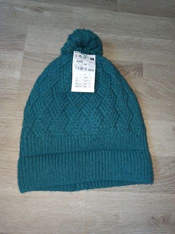 Bonnet chaud Kiabi 6/8 ans vert