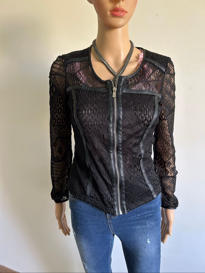 Veste noire en dentelle Primadonna taille S comme neuve - photo numéro 5