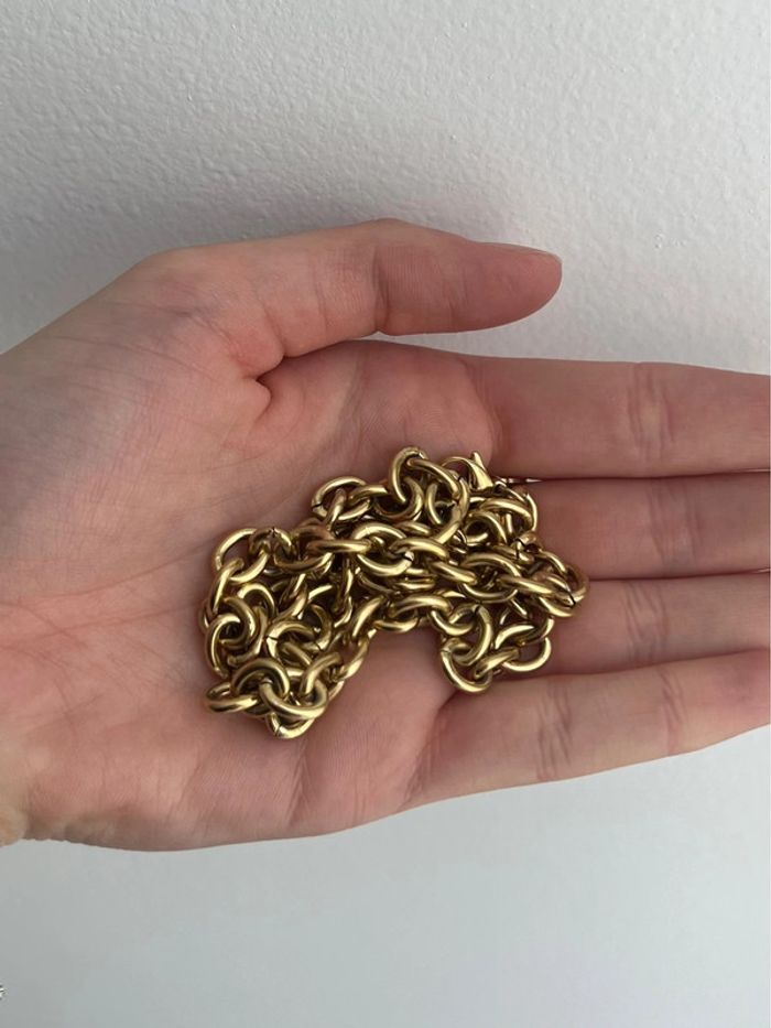 Collier chaîne doré en acier inoxydable - photo numéro 4