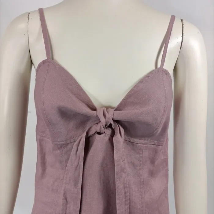 Ensemble Robe veste en Lin - Rose Parme vintage T40 - A201 - photo numéro 15