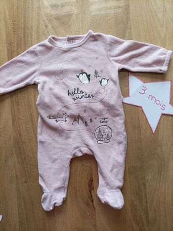 Pyjama 3 mois Kiabi rose