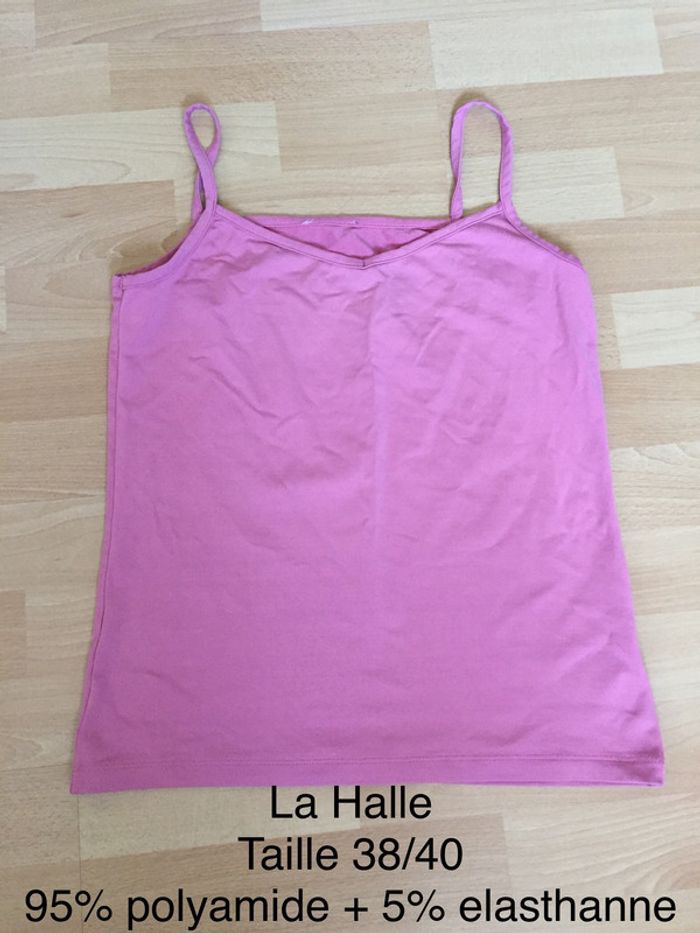 Top rose La Halle Taille 38/40