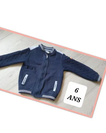 Gilet 6ans garçon bleu marine