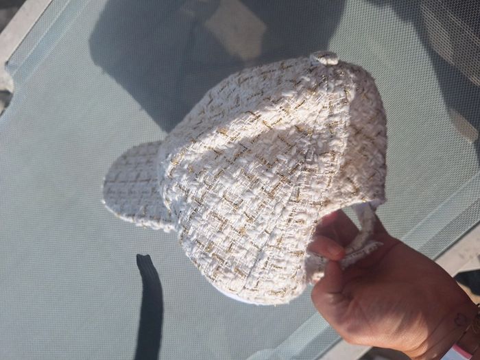 Casquette blanche or - photo numéro 2