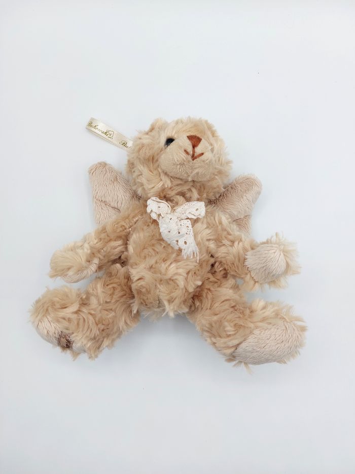 Petite peluche ours ailes d’ange BUKOWSKI beige doudou de collection environ 15 cm - photo numéro 6