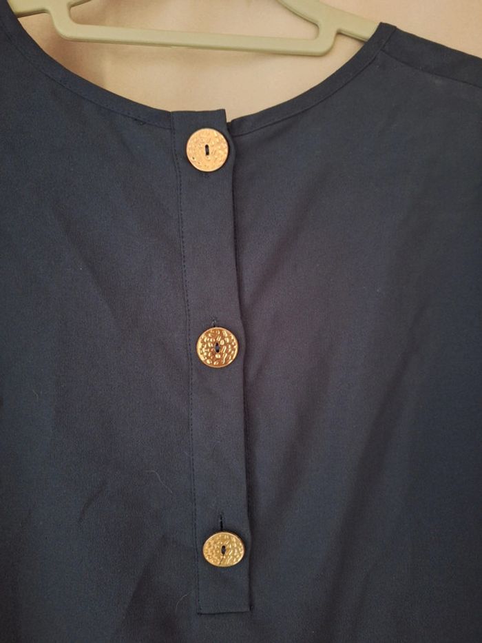 Blouse bleu marine Camaïeu taille 38 - photo numéro 6
