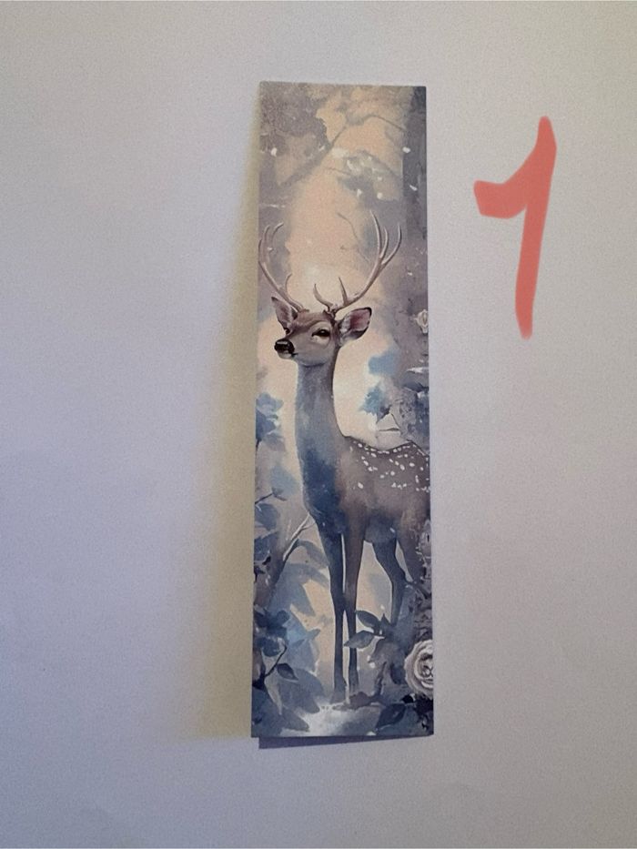 Magnifique marque page cerfs