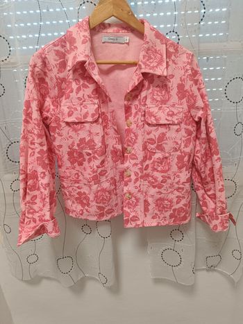 Veste en jean grecy neuve jamais porté taille S fleuri 