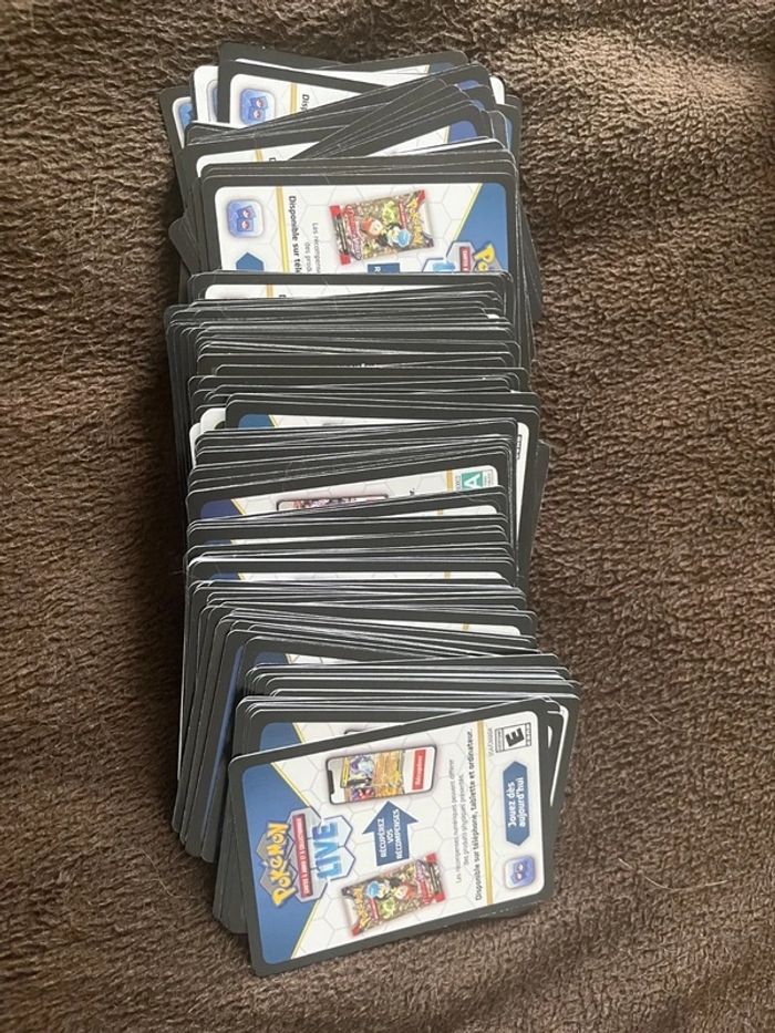 Carte Pokémon Lot de 170 cartes JCC Pokémon live  Team rocket Aventure ensemble - photo numéro 2
