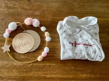 Pyjama velours manches longues fille - 9 mois