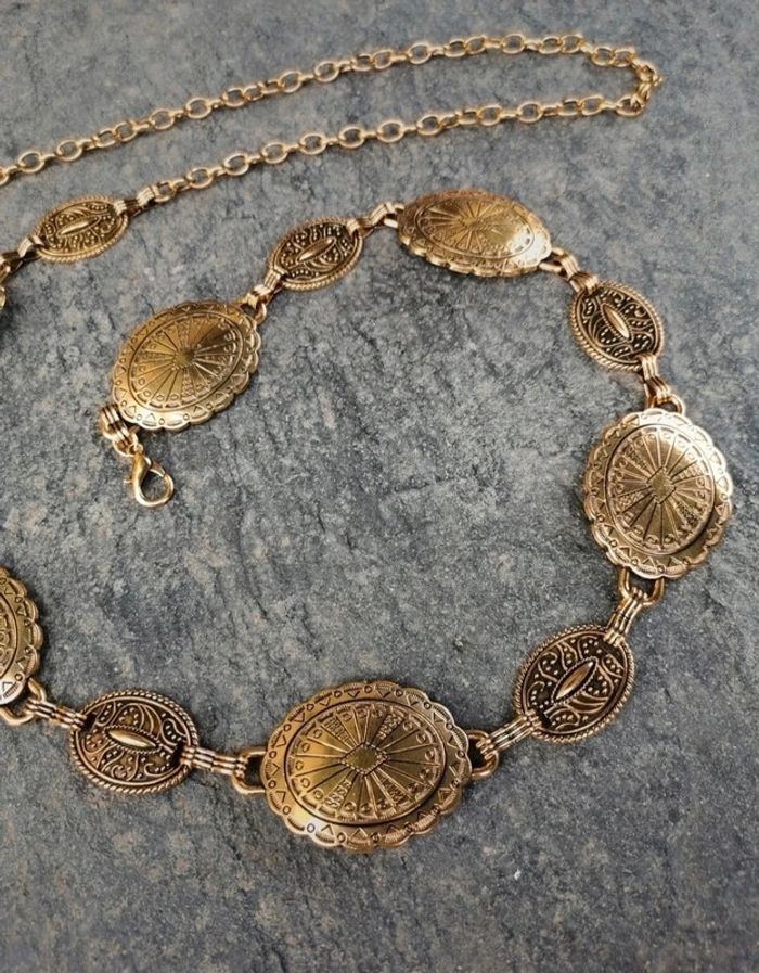 A46 ceinture chaîne de corps doré or tendance réglable - photo numéro 2