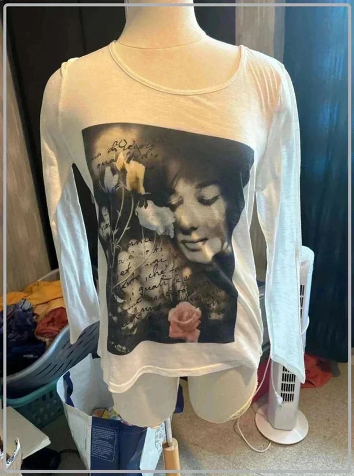 T shirt manche longue taille 46/48 - photo numéro 2