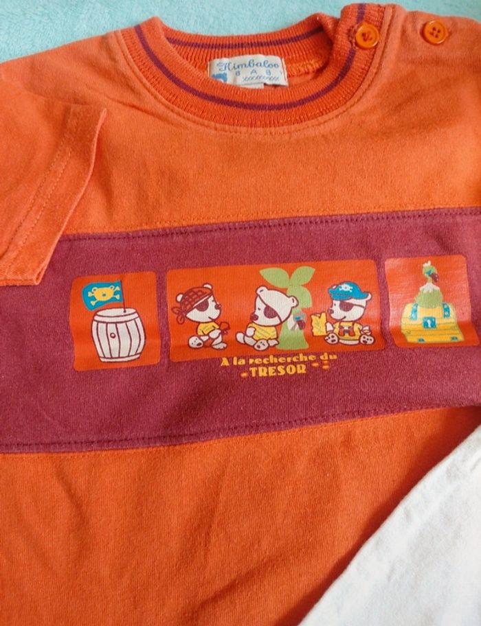 Lot de 2 Tee-shirt taille 12 mois - photo numéro 3
