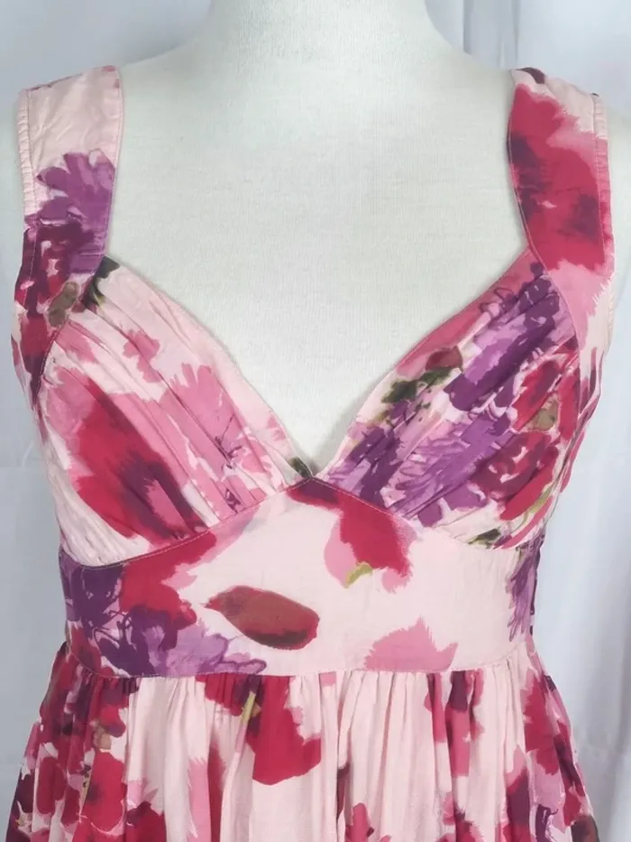 Belle robe fleurie sans manche H&M doublée S/36 - photo numéro 2
