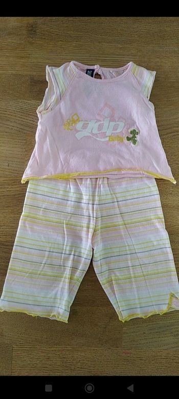 Tee-shirt et short DDP 18 mois