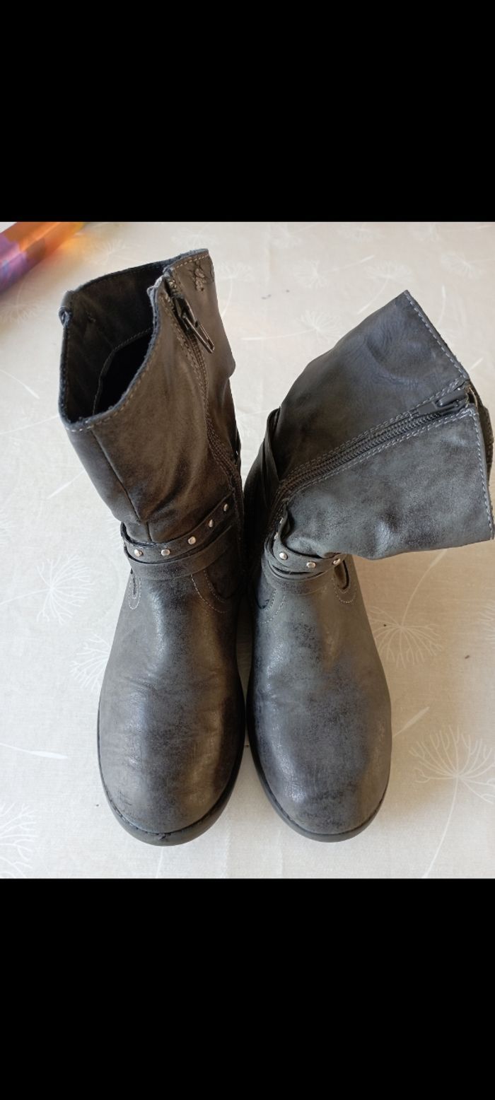 Bottines grise à fermeture éclair kitétoi taille 34