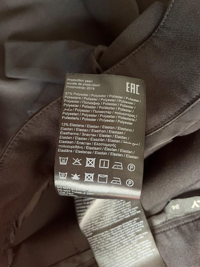 Pantalon noir jambes larges taille haute Only taille XS très bon état - photo numéro 4