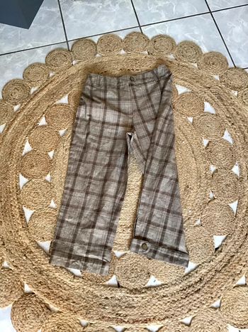 Pantacourt beige a carreaux de marque philadar taille XS 34