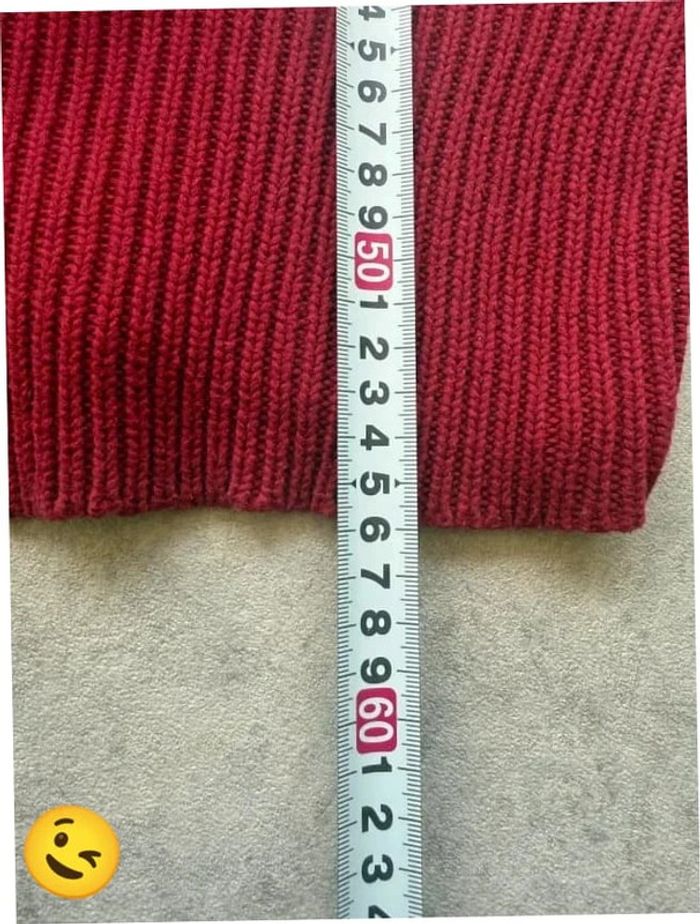 Pull Tommy Hilfiger Col V Taille L rouge Femme Women PULL188 - photo numéro 5