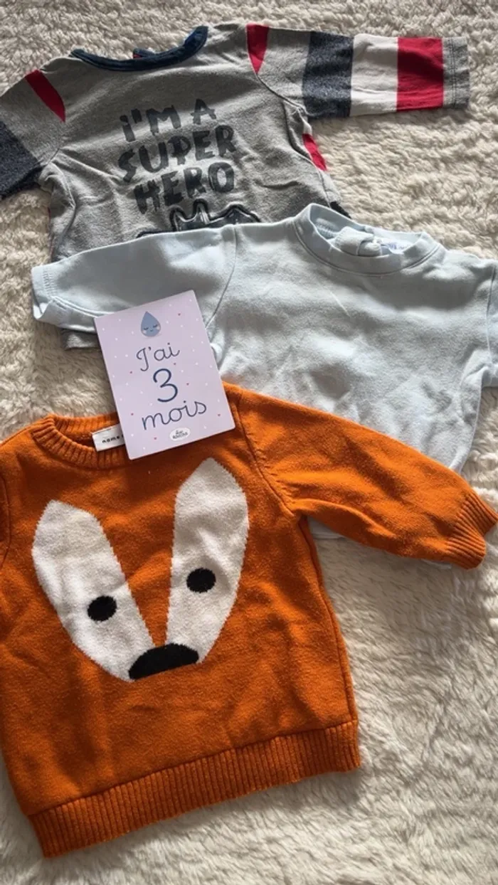 3 pull léger 3 mois
