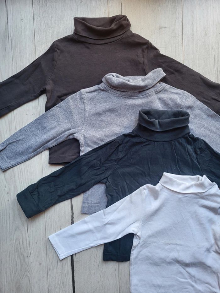 Lot de 4 pulls cols roulés garçon 3ans