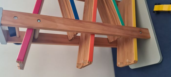 Piste toboggan pour 2 voitures à 5 rampes en bois - photo numéro 2