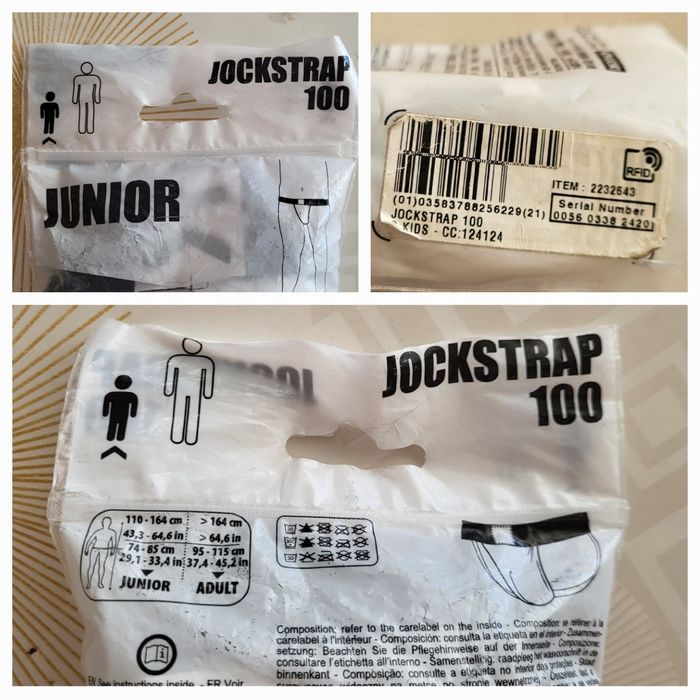 Decathlon Outshock Coquille de protection/Jockstrap 100 Junior T110-164cm& Taille 74-85cm -Blanc - photo numéro 2