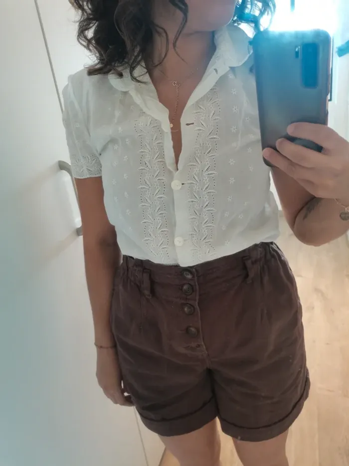 Chemise vintage broderie - photo numéro 2