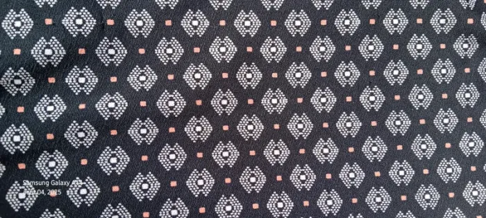 Blouse fluide col en V avec dentelle évasé imprimé géométrique et points noir femme 38 cache cache - photo numéro 19
