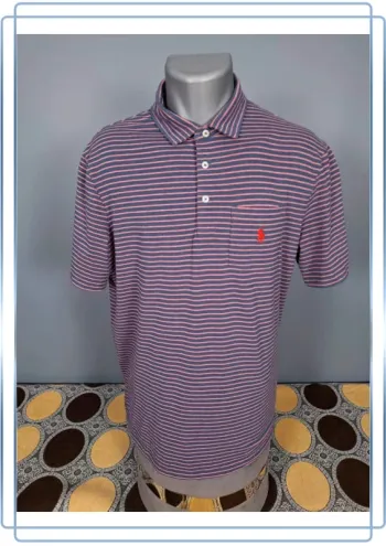 Polo Ralph Lauren performance multicolore - taille L - homme logo brodé (368)