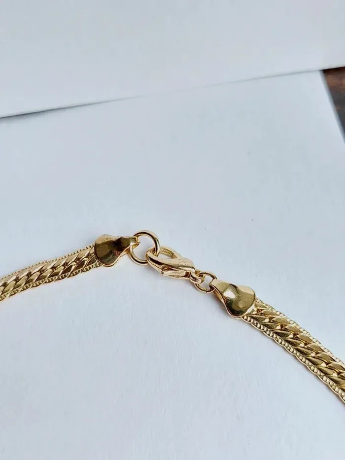 chaîne maille anglaise en plaqué or vintage - photo numéro 4