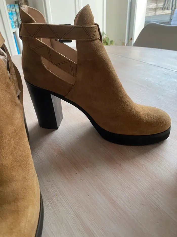 Bottines ajourées camel Minelli - photo numéro 2