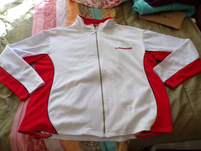 Veste sport blanche rouge XL