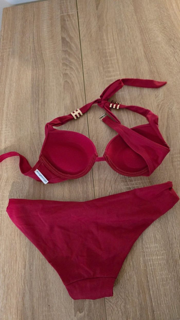 Maillot de bain 2 pièces rouge-gorge - photo numéro 2
